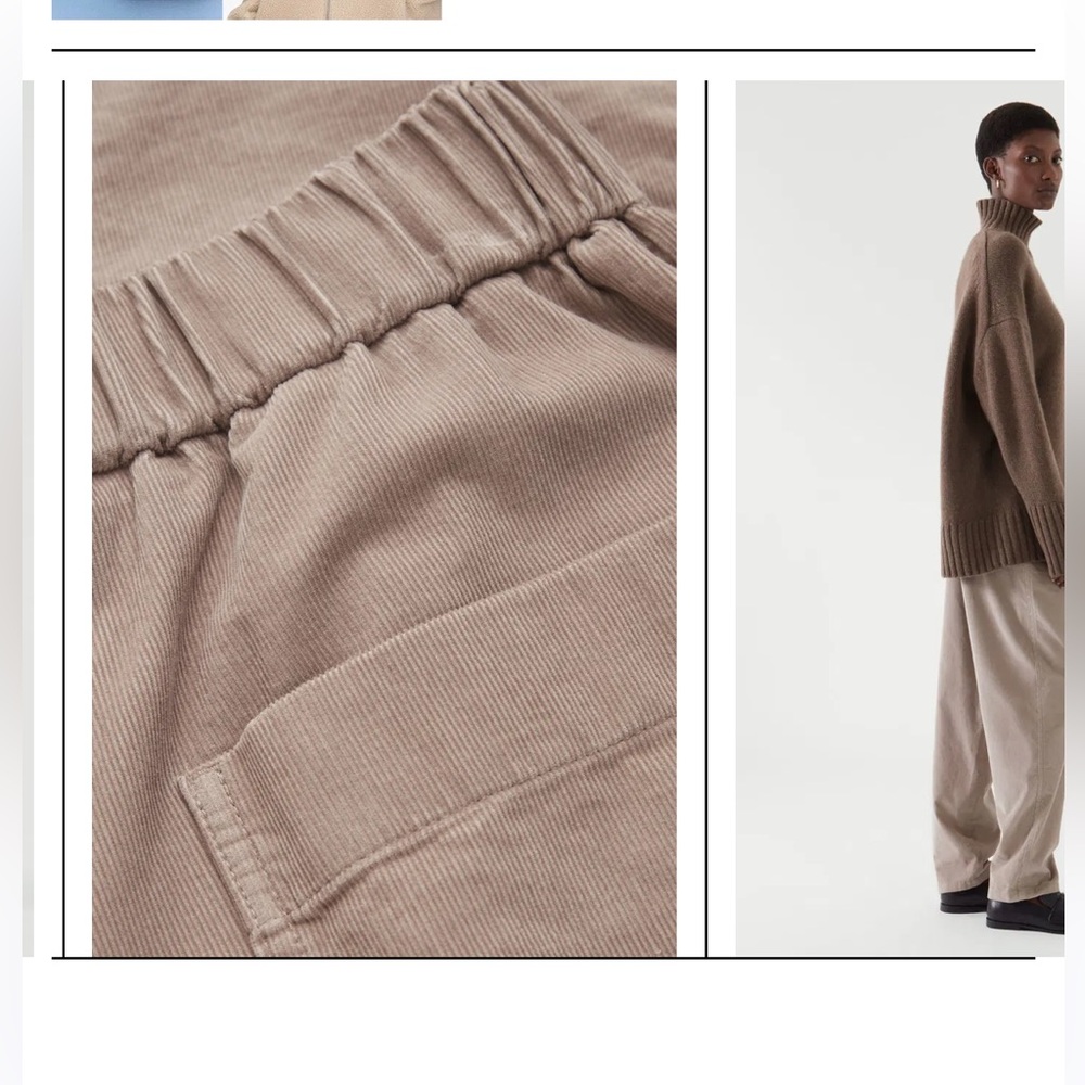 COS
Relaxed-Fit Corduroy Trousers Europe 36 US 6 color tan organic cotton - Picture 5 of 14